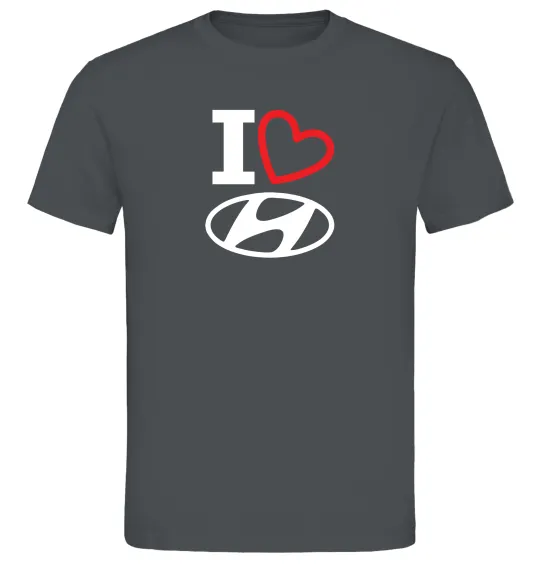 Чоловіча футболка Hyundai heart Графіт фото
