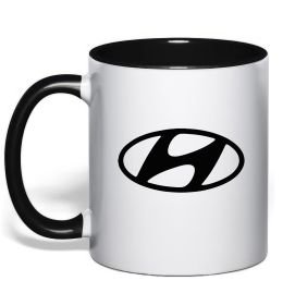 Чашка з кольоровою ручкою Hyundai logo