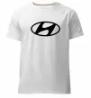 Чоловіча преміум футболка Hyundai logo Білий фото