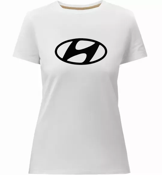 Жіноча преміум футболка Hyundai logo Білий фото