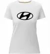 Жіноча преміум футболка Hyundai logo Білий фото