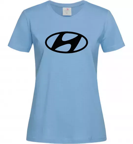 Женская футболка Hyundai logo Голубой фото