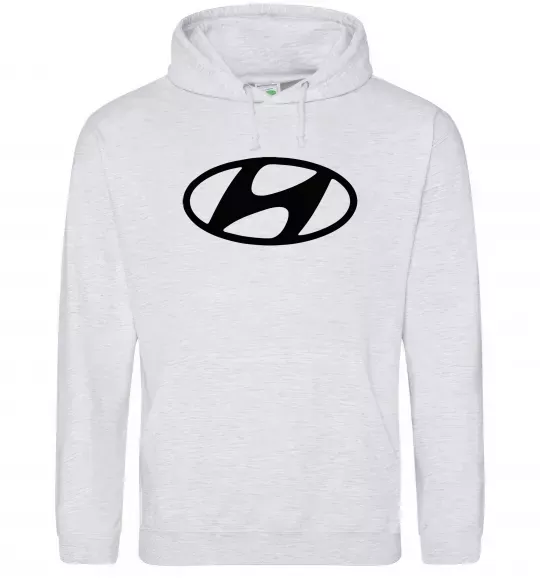 Жіноча толстовка (худі) Hyundai logo Сірий меланж фото