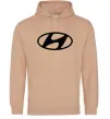 Жіноча толстовка (худі) Hyundai logo Пісочний фото