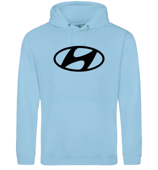 Жіноча толстовка (худі) Hyundai logo Блакитний фото