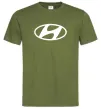 Чоловіча футболка Hyundai logo Оливковий фото