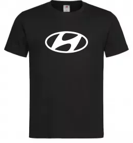 Мужская футболка Hyundai logo Черный фото