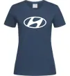 Женская футболка Hyundai logo Темно-синий фото