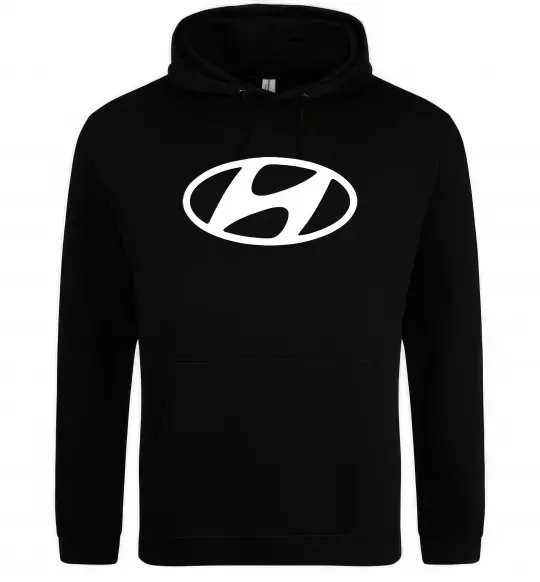 Мужская толстовка (худи) Hyundai logo Черный фото