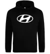 Мужская толстовка (худи) Hyundai logo Черный фото