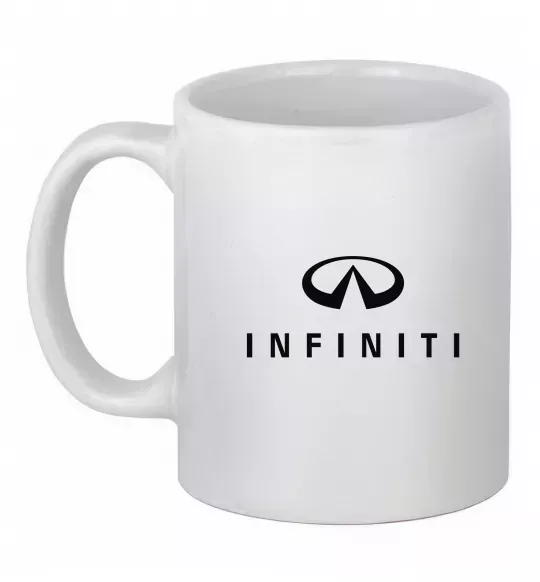Чашка керамічна Infiniti logo та назва Білий фото