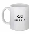 Чашка керамічна Infiniti logo та назва Білий фото