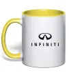 Чашка с цветной ручкой Infiniti logo та назва Лимонный фото