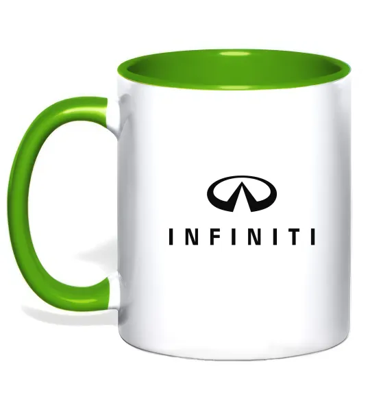 Чашка с цветной ручкой Infiniti logo та назва Лаймовый фото