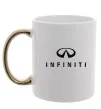 Чашка з кольоровою ручкою Infiniti logo та назва Золото фото