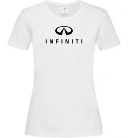 Женская футболка Infiniti logo та назва