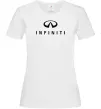Женская футболка Infiniti logo та назва Белый фото