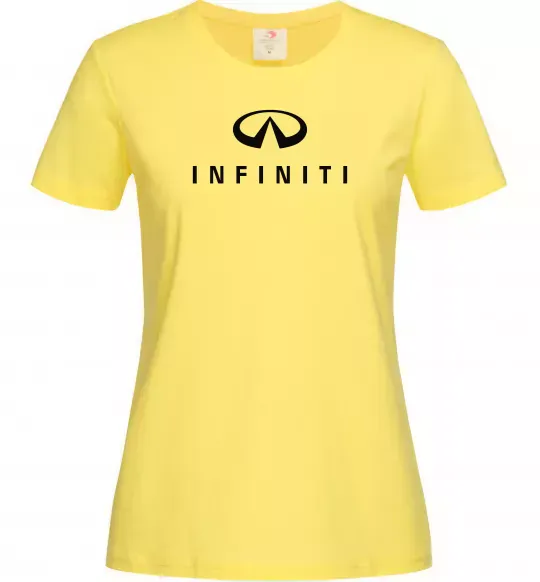 Женская футболка Infiniti logo та назва Лимонный фото