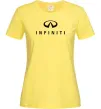 Женская футболка Infiniti logo та назва Лимонный фото