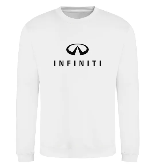 Світшот Infiniti logo та назва Білий фото