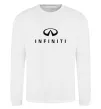 Світшот Infiniti logo та назва Білий фото