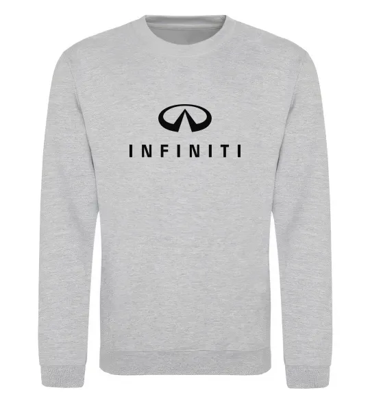 Світшот Infiniti logo та назва Сірий меланж фото