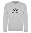 Світшот Infiniti logo та назва Сірий меланж фото