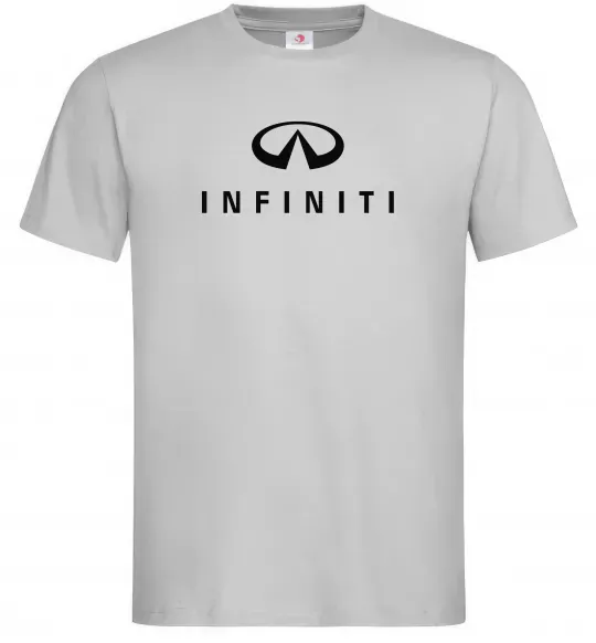 Мужская футболка Infiniti logo та назва Серый фото