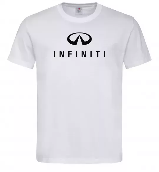 Мужская футболка Infiniti logo та назва Белый фото