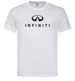 Мужская футболка Infiniti logo та назва Белый фото