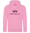 Мужская толстовка (худи) Infiniti logo та назва Розовый фото