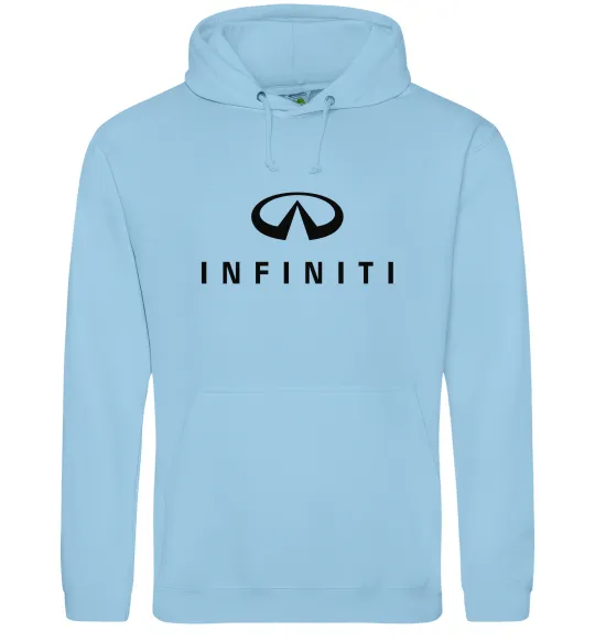 Мужская толстовка (худи) Infiniti logo та назва Голубой фото