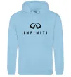 Мужская толстовка (худи) Infiniti logo та назва Голубой фото