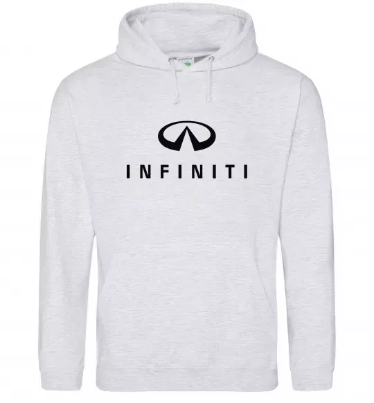 Жіноча толстовка (худі) Infiniti logo та назва Сірий меланж фото