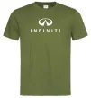 Мужская футболка Infiniti logo та назва Оливковый Мужская футболка Infiniti logo та назва Оливковый фото