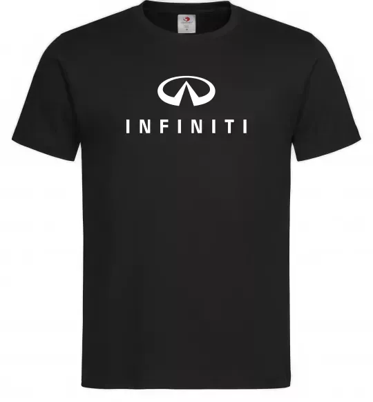 Мужская футболка Infiniti logo та назва Черный фото