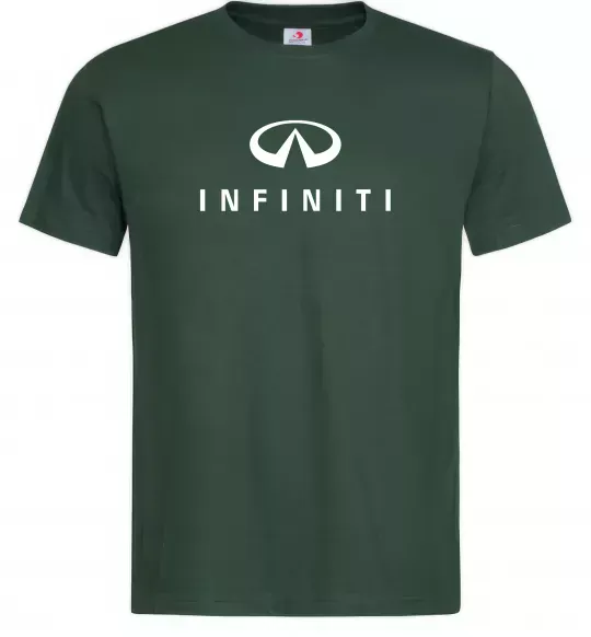 Мужская футболка Infiniti logo та назва Темно-зеленый фото
