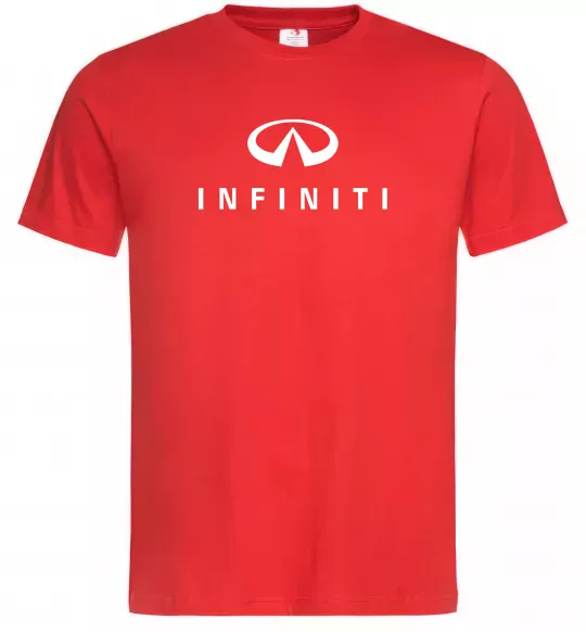 Мужская футболка Infiniti logo та назва Красный фото