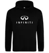 Мужская толстовка (худи) Infiniti logo та назва Черный фото