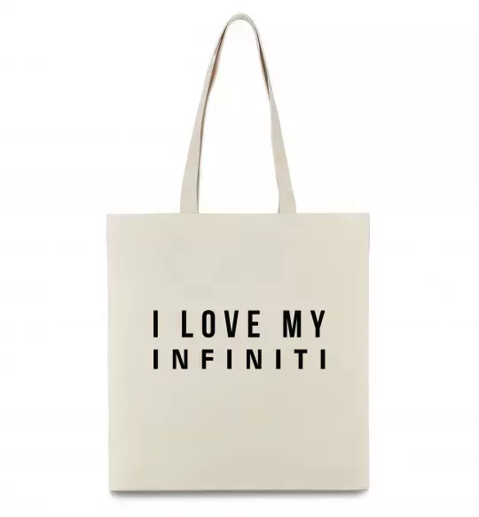 Эко-сумка I love my Infiniti Бежевый фото