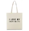 Эко-сумка I love my Infiniti Бежевый фото