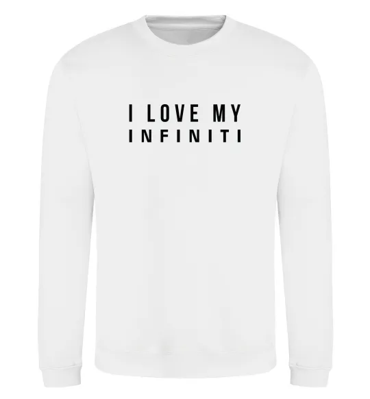 Свитшот I love my Infiniti Белый фото