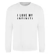 Свитшот I love my Infiniti Белый фото