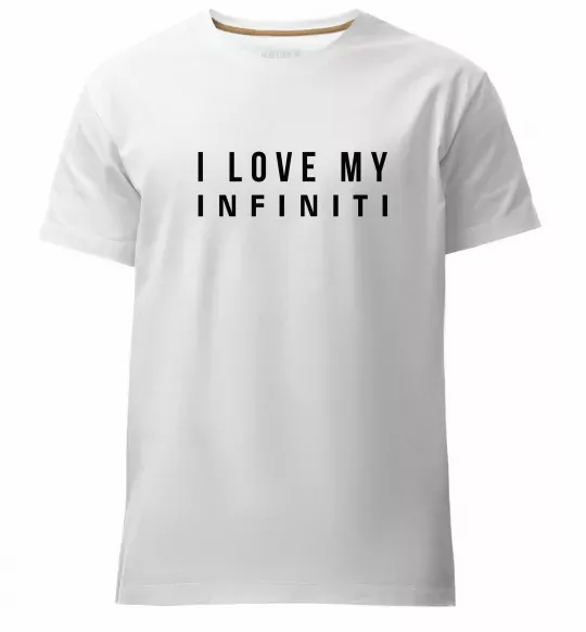 Мужская премиум футболка I love my Infiniti Белый фото