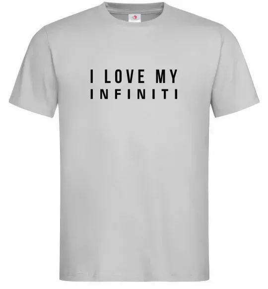 Чоловіча футболка I love my Infiniti Сірий фото