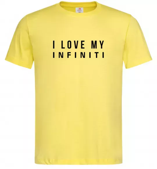 Чоловіча футболка I love my Infiniti Лимонний фото