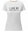 Жіноча преміум футболка I love my Infiniti Білий фото