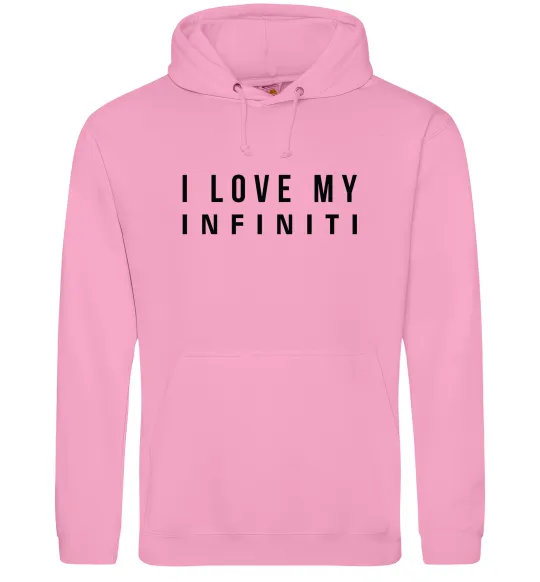 Женская толстовка (худи) I love my Infiniti Розовый фото