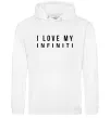 Жіноча толстовка (худі) I love my Infiniti Білий фото