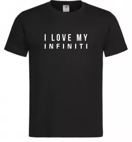 Мужская футболка I love my Infiniti Черный фото